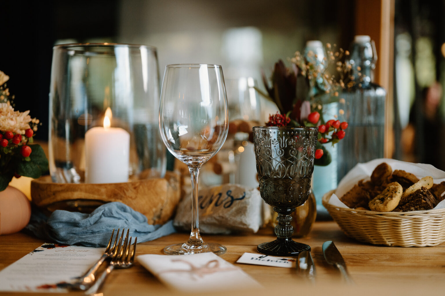 Tischdeko bei einer Hochzeit